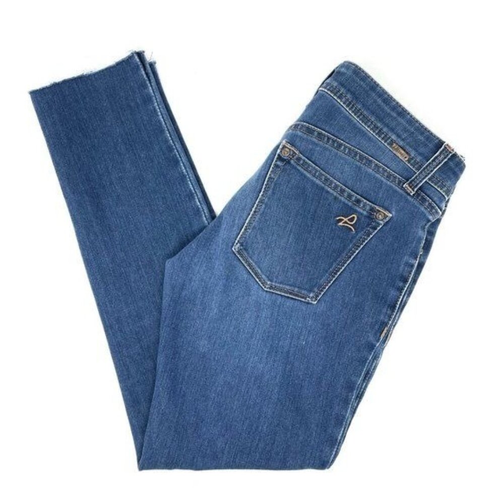 DL1961 Emma Legging Skinny Jean Size 26 Panama Stretch Denim Frayed Hem